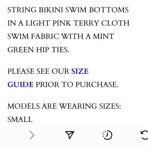 NWT Solstice Intimates “sweet stuff” custom bathing suit bottoms - Picture 3 of 4